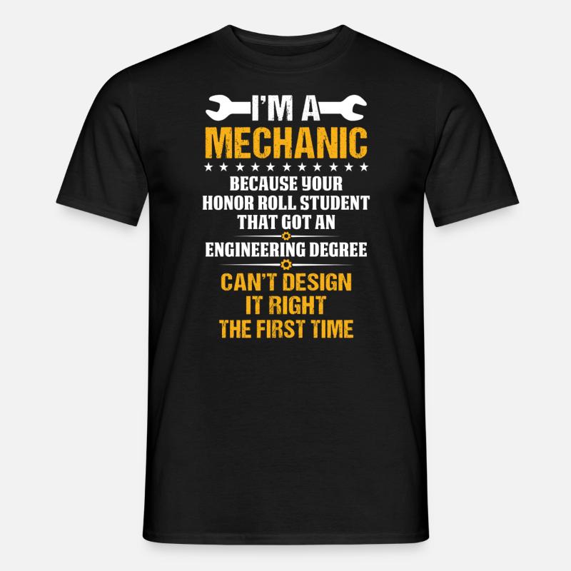 Ich bin Mechaniker - Männer T-Shirt - Schwarz