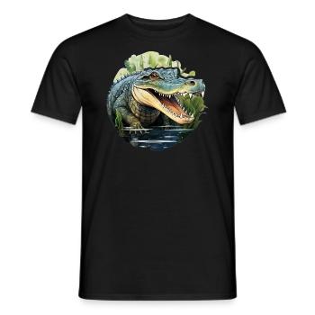 Crocodile - T-shirt homme - noir - Devant - AI Model Male 178 light (178cm)