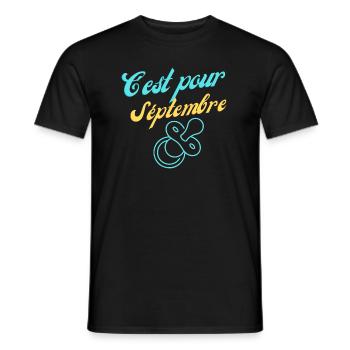 Un Rêve de Septembre : Bébé et Nouveaux Départs ! - T-shirt homme - noir - Devant - AI Model Male 178 light (178cm)