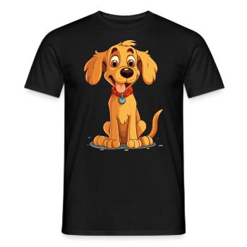 Conception de chien mignon pour les propriétaires de chiens - T-shirt homme - noir - Devant - AI Model Male 178 light (178cm)