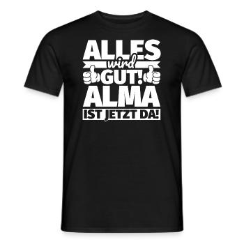 Alma Vorname Geschenk lustiger Spruch - Männer T-Shirt - Schwarz - Vorne - AI Model Male 178 light (178cm)