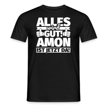 Amon Vorname Geschenk lustiger Spruch - Männer T-Shirt - Schwarz - Vorne - AI Model Male 178 light (178cm)
