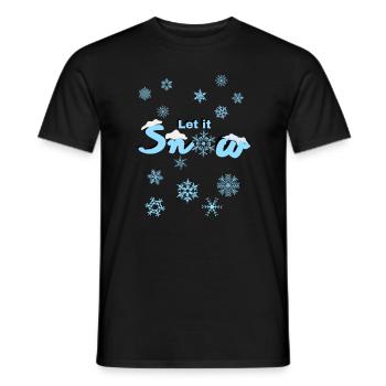 Let it snow - Männer T-Shirt - Schwarz - Vorne - AI Model Male 178 light (178cm)
