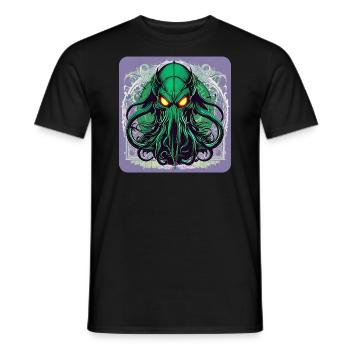 Cthulhu Monsters in the Universe - Men's T-Shirt - black - Front - AI Model Male 178 light (178cm)