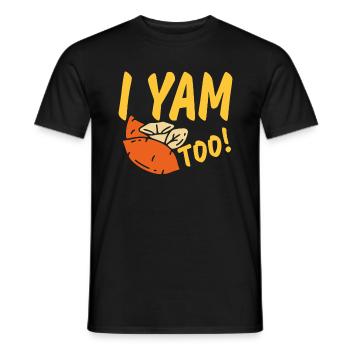 She's my sweet potato I yam, I yam too - T-shirt homme - noir - Devant - AI Model Male 178 light (178cm)