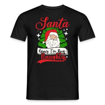 Weihnachtsmann Lebkuchen Rentier Winter - Männer T-Shirt - Schwarz - Vorne - AI Model Male 178 light (178cm)