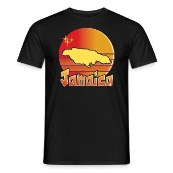 Schöne Souvenir-Geschenkideen-Karte aus Jamaika - Männer T-Shirt - Schwarz - Vorne - AI Model Male 178 light (178cm)
