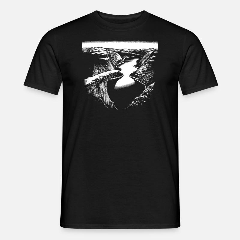Trolltunga Norwegen - Männer T-Shirt - Schwarz