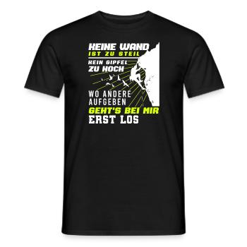Klettern bouldern lustiges Motiv Kletterer - Männer T-Shirt - Schwarz - Vorne - AI Model Male 178 light (178cm)