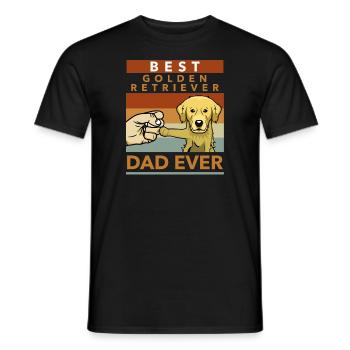 Golden Retriever Saying Master Gift Father's Day - Men's T-Shirt - black - Front - AI Model Male 178 light (178cm)