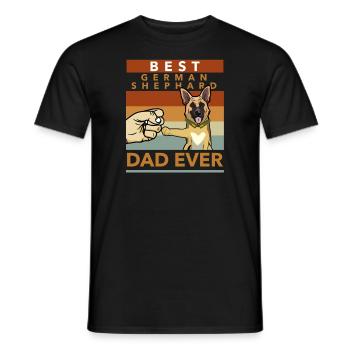 German Shepherd Owner Gift FatherDog Owner - Men's T-Shirt - black - Front - AI Model Male 178 light (178cm)