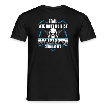 Cops Are Harder Funny Police Saying - Men's T-Shirt - black - Front - AI Model Male 178 light (178cm)