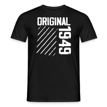 Original 1949 75th Anniversary Retro Gift - Men's T-Shirt - black - Front - AI Model Male 178 light (178cm)