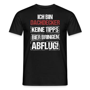 Je suis couvreur - apportez de la bière et décollez - T-shirt homme - noir - Devant - AI Model Male 178 light (178cm)