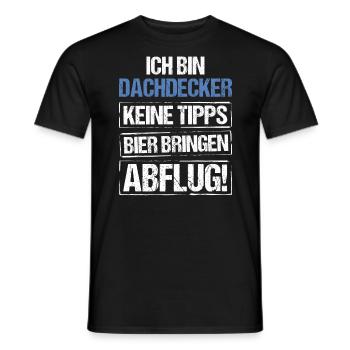 Je suis couvreur - apportez de la bière et partez - T-shirt homme - noir - Devant - AI Model Male 178 light (178cm)