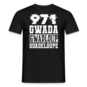971 GWADA GWADLOUP GUADELOUPE - T-shirt homme - noir - Devant - AI Model Male 178 light (178cm)