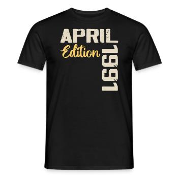 39 Year Anniversary April 1991 Birthday Gift - Men's T-Shirt - black - Front - AI Model Male 178 light (178cm)