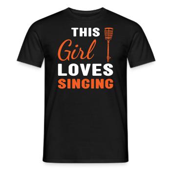 Singer This Girl Loves Singing - Männer T-Shirt - Schwarz - Vorne - AI Model Male 178 light (178cm)
