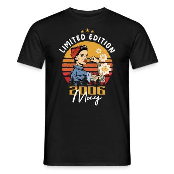 Legendary since May 2006 - May 2006 Birthday 2006 - Men's T-Shirt - black - Front - AI Model Male 178 light (178cm)
