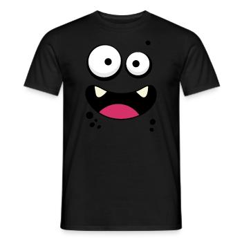Monster Face - Men's T-Shirt - black - Front - AI Model Male 178 light (178cm)