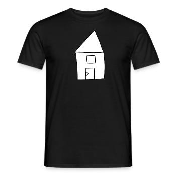 Haus Symbol Wohnen rot - Männer T-Shirt - Schwarz - Vorne - AI Model Male 178 light (178cm)