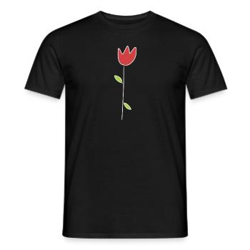 Rose Symbole Fleur Plante Rouge - T-shirt homme - noir - Devant - AI Model Male 178 light (178cm)