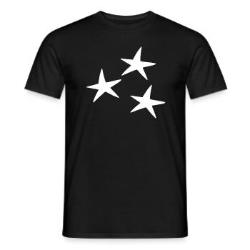 Star pattern icon - Men's T-Shirt - black - Front - AI Model Male 178 light (178cm)
