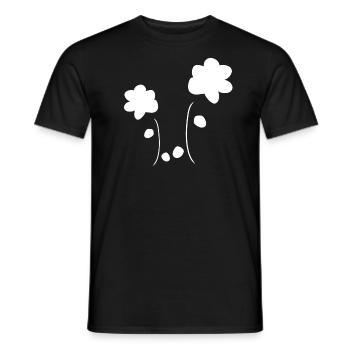 flower, flowers, symbol, plant, shape - Men's T-Shirt - black - Front - AI Model Male 178 light (178cm)