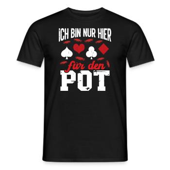 Jetons de poker Étui de poker Joueur de poker de table - T-shirt homme - noir - Devant - AI Model Male 178 light (178cm)