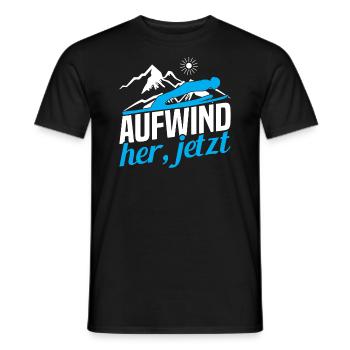 Ski Suit Ski Flying Winter Sports Skis for - Men's T-Shirt - black - Front - AI Model Male 178 light (178cm)