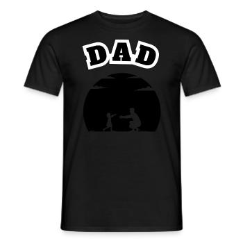 Dad Little Girl Black - Men's T-Shirt - black - Front - AI Model Male 178 light (178cm)