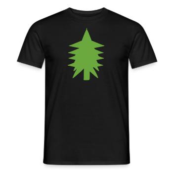 Sapin naturel - T-shirt homme - noir - Devant - AI Model Male 178 light (178cm)