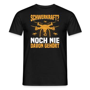 Drone Flying Remote Controlled Drone - Men's T-Shirt - black - Front - AI Model Male 178 light (178cm)