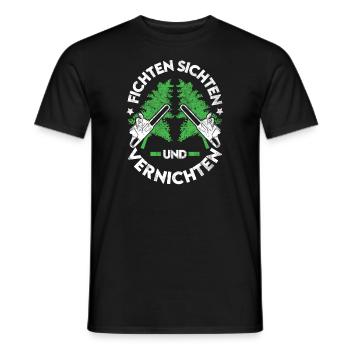 Lumberjack Saying Forester Forester Spruce - Men's T-Shirt - black - Front - AI Model Male 178 light (178cm)