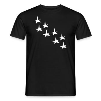 Stars Star Pattern Shapes Icon - Men's T-Shirt - black - Front - AI Model Male 178 light (178cm)