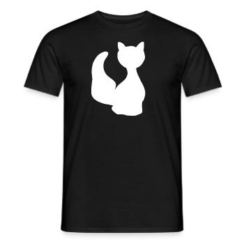 Cat Animal Icon Pet - Men's T-Shirt - black - Front - AI Model Male 178 light (178cm)