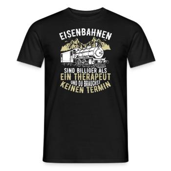 Esenbahner modélisme ferroviaire passionné de modélisme en fer - T-shirt homme - noir - Devant - AI Model Male 178 light (178cm)