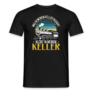 Chemin de fer miniature Passionné de chemin de fer miniature Chemin de fer - T-shirt homme - noir - Devant - AI Model Male 178 light (178cm)