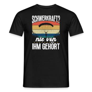 Parachuting Accessories Parachutists - Men's T-Shirt - black - Front - AI Model Male 178 light (178cm)