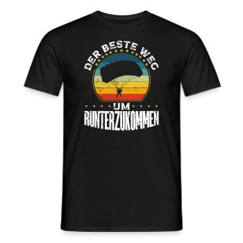 Skydiving Voucher Skydiving - Men's T-Shirt - black - Front - AI Model Male 178 light (178cm)