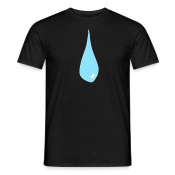 tear water sad - Men's T-Shirt - black - Front - AI Model Male 178 light (178cm)