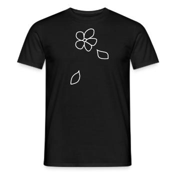 Fleur, Plante, Symbole, Nature, Feuilles - T-shirt homme - noir - Devant - AI Model Male 178 light (178cm)