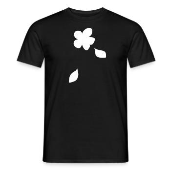 Fleur, Plante, Symbole, Nature, Feuilles, Feuille - T-shirt homme - noir - Devant - AI Model Male 178 light (178cm)