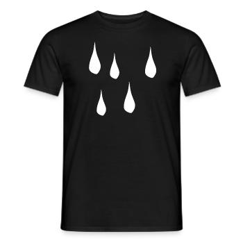 tear water sad rain tears - Men's T-Shirt - black - Front - AI Model Male 178 light (178cm)