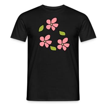 Fleur, Rose, Plante, Symbole, Nature, Feuille - T-shirt homme - noir - Devant - AI Model Male 178 light (178cm)