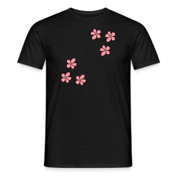 Fleurs Fleur Rose Plante Symbole Nature - T-shirt homme - noir - Devant - AI Model Male 178 light (178cm)