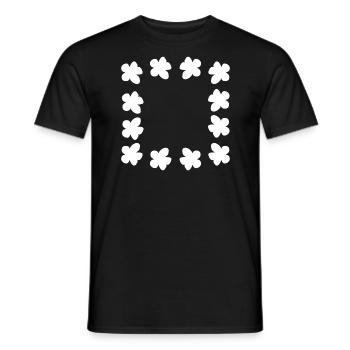 frame flowers flower plants symbol nature - Men's T-Shirt - black - Front - AI Model Male 178 light (178cm)