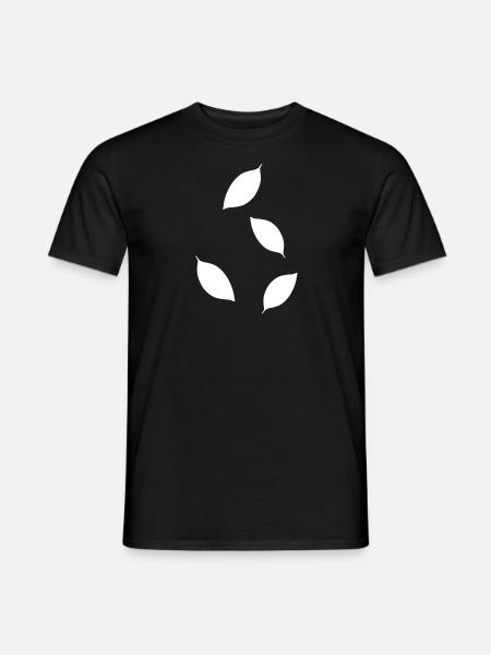 Four Leaves Leaf Icon Pattern - Men's T-Shirt - black