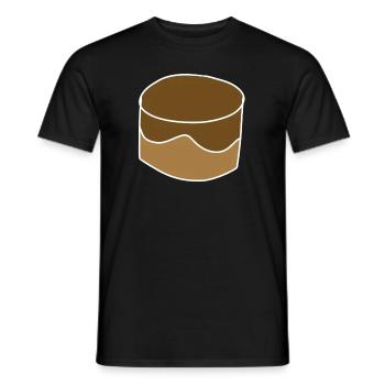 cake chocolate symbol food cake - Men's T-Shirt - black - Front - AI Model Male 178 light (178cm)