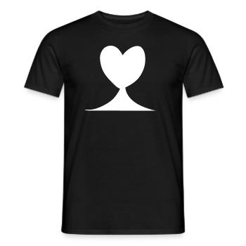 Herz liebe symbol form - Männer T-Shirt - Schwarz - Vorne - AI Model Male 178 light (178cm)